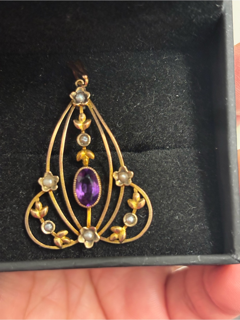 Antique 10k gold pendant